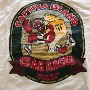 Captiva Island Crab Races large graphic tee